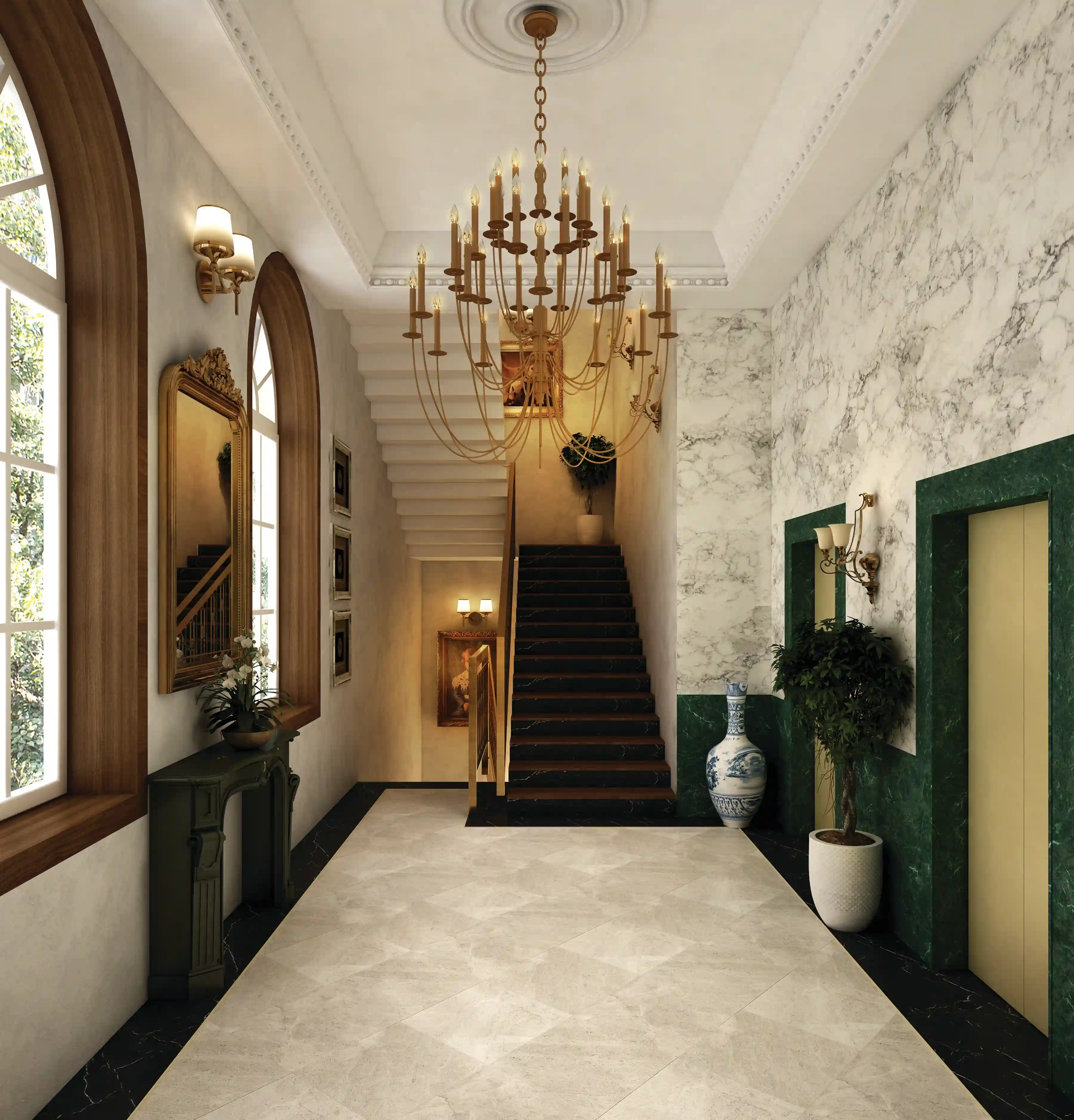 Lift lobby at Classic Indian Earth