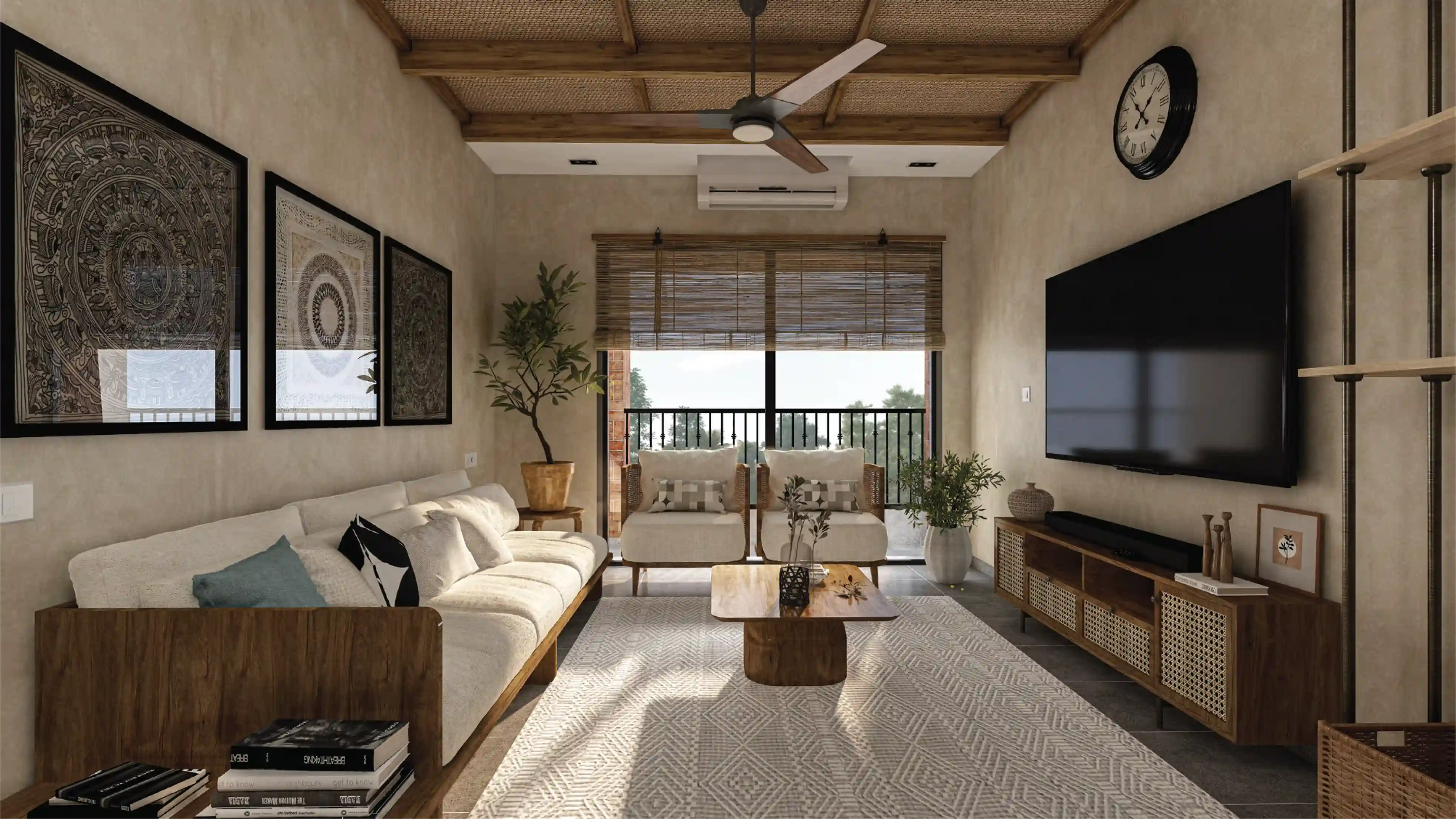 Living room at Classic Indian Earth