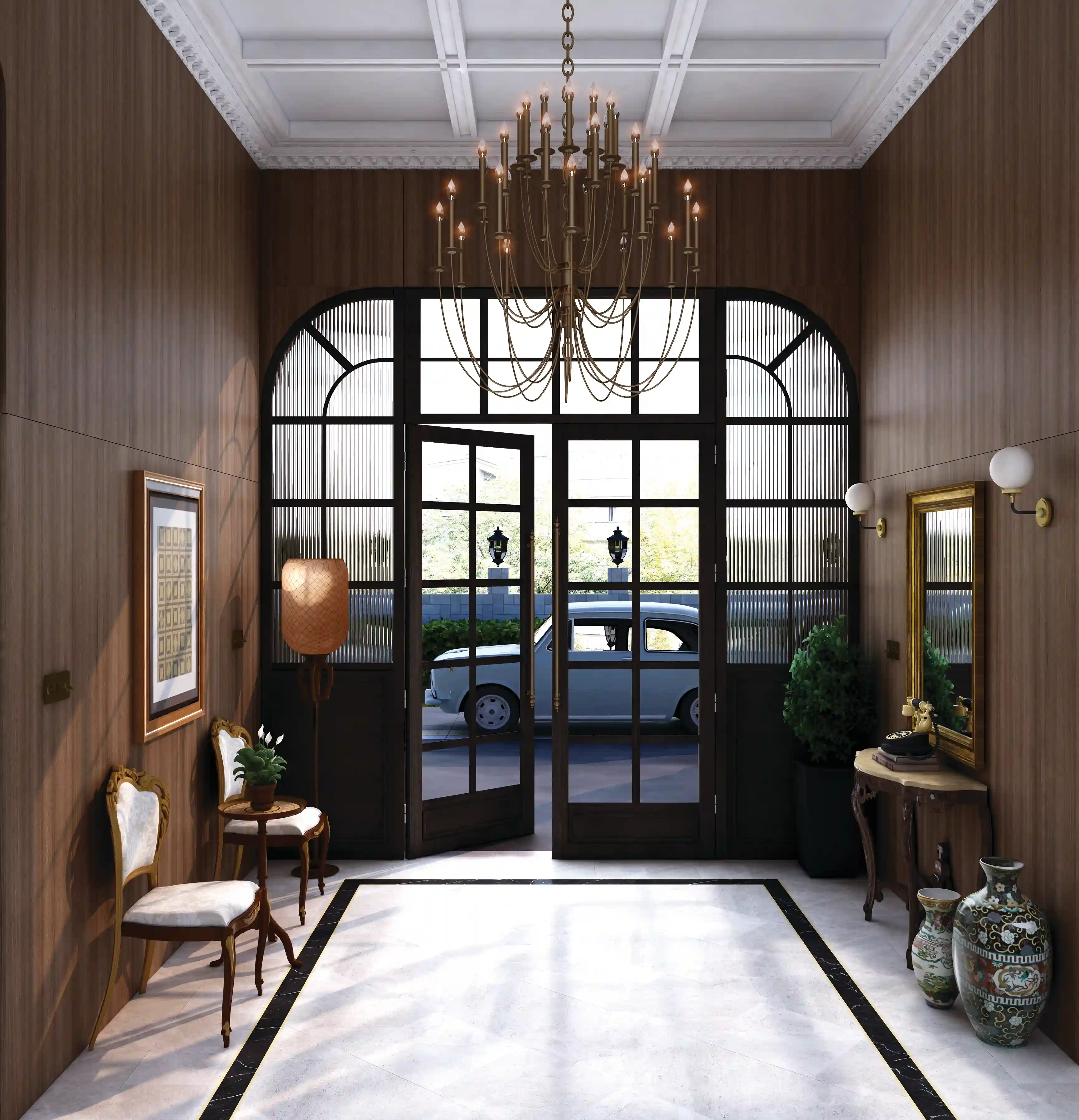 Artisan-inspired main lobby at Classic Indian Earth